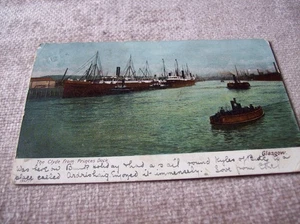 POSTCAD -- THE CLYDE FROM PRINCES DOCK, GLASGOW - Picture 1 of 2