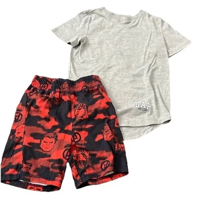 Gap Kids Boys’ Marvel Avengers sleep short and grey Gap sleepwear t shirt size 4 - Image 1 of 4
