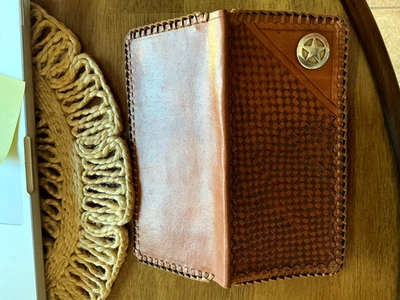 Cartera larga de cuero artesanal vintage Foto 1 de 4