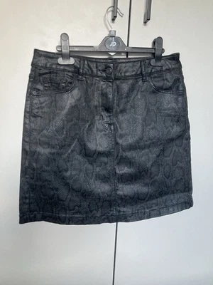 Animal Denim Mini Skirt Size 10 - Image 1 of 4