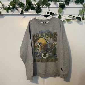 Suéter Starter Vintage 1997 Green Bay Packers NFC Champions Talla L - Imagen 1 de 6
