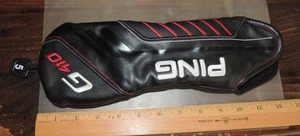 Ping G410 Fairwayholz Headcover schwarz/weiß/rot mit #5 Hang Tag - Bild 1 von 8
