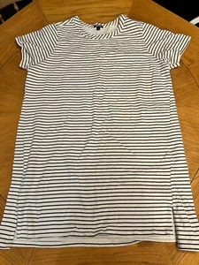 Buffalo Shirt Dress Black Striped Short Sleeve Cotton Blend Women’s size XXL - Picture 1 of 6