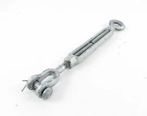 Jaw and Eye Turnbuckle 1/2" (D)  x 13-3/16" (L) - 13 TPI, Galvanized - Picture 1 of 5