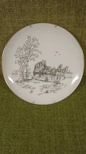 Lenox Stagecoach Carriage & Horses 13 Inch Round Plate China Dish w/ Wall Mount - Picture 1 of 5