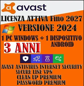 Avast Internet Security Antivirus VPN Multilingual Original License 3 Years