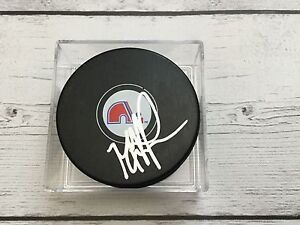 Mike Ricci Signed Autographed Quebec Nordiques Hockey Puck a