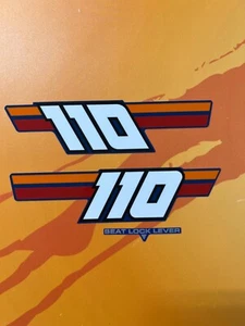 Honda 1984 ATC110 Side Decals Side for Blue Fenders - Picture 1 of 2