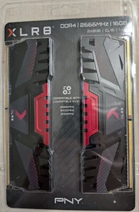 NEW! - PNY 16GB (2x8GB) DDR4 2666 MHz Desktop RAM - NEW! - Picture 1 of 2