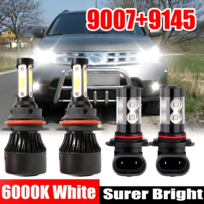 Combo faros LED haz alto/bajo + bombillas antiniebla para Nissan Murano 2003-2007 Foto 1 de 4