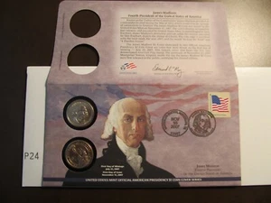 U.S. Mint Official $1 Coin Cover Series - P24 - James Madison - Picture 1 of 1