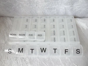 Medicine Organizer 7 Days 4 Times Daily Pill Tablet Storage #983 - Picture 1 of 8