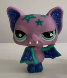 LPS Littlest Pet Shop #2142 AUTHENTIC RARE Purple Glitter Bat - Picture 1 of 2