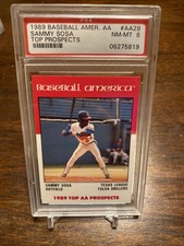 1989 Baseball America AA PSA 8 Sammy Sosa Minor League RC Rookie Card