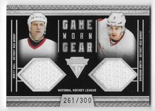 11/12 TITANIUM GAME-WORN GEAR DUAL JERSEY Hockey /300 (#1-50) U-Pick From List
