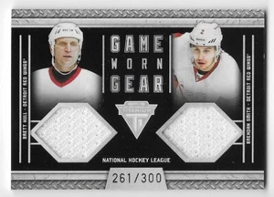 11/12 TITANIUM GAME-WORN GEAR DUAL JERSEY Hockey /300 (#1-50) U-Pick From List - Picture 1 of 7