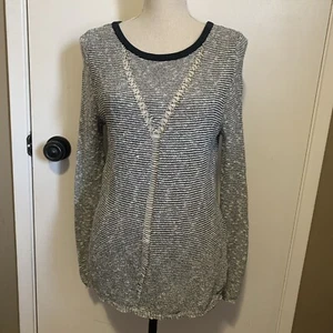 Vans Knit Sweater Tunic XS Sexy Black White - Picture 1 of 6