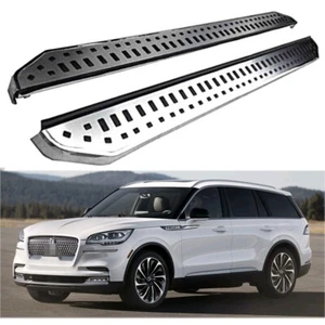Fits for Lincoln Aviator 2020-2023 Fix Running Boards Side Steps Pedals Nerf Bar - Picture 1 of 15