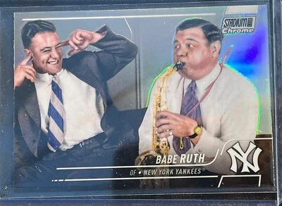 2022 Topps Stadium Club Chrome Refractor Babe Ruth #3 New York Yankees - Image 1 of 2