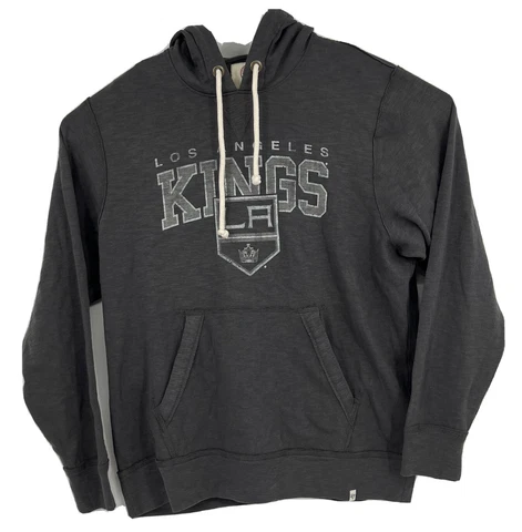 LA Kings NHL '47 Brand Hoodie Hooded Sweatshirt Mens Sz L Large Gray Cover
