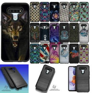 Case For [LG K51/ Reflect/ Q51][EMBOSSED DUO SET15] Hybrid Dual Layer - Picture 1 of 113