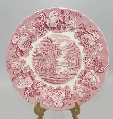 Wood and Sons Woods Ware England English Scenery rot Dessertteller 20 cm Dm - Bild 1 von 3