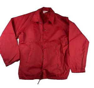 Vintage Hartwell Sports Red Windbreaker Coach/Truck Jacket Unlined Large 80s