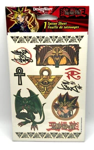 Vintage NEW pack Yu Gi Oh Temporary Tattoos 1996 - Picture 1 of 1