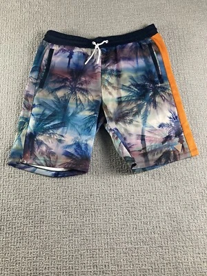 Pantalones Cortos Tropicales Hawaianos XL Multicolor Estampado Palma Guess Para Hombres Nuevos con Etiquetas Foto 1 de 4