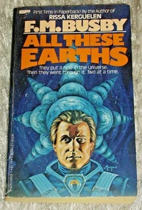 F. M. Busby, ALL THESE EARTHS, Vintage 1978 Science Fiction Paperback Novel - Picture 1 of 6