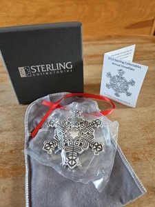 2013 Rebecca Dykstra Coleccionables Plata Esterlina Copo de Nieve Adorno de Navidad - Imagen 1 de 5