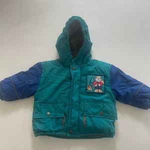 Abrigo pesado de colección para niños domador de clima 18 meses azul verdoso oso senderismo camping - Imagen 1 de 7
