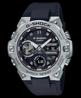 Reloj analógico Casio G Shock G-Steel delgado correa de resina negra para hombre GSTB400-1A - NUEVO CON ETIQUETAS Foto 1 de 4
