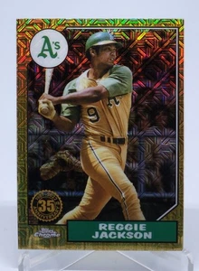2022 Topps Chrome Series 2 35th Anniversary Foil Reggie Jackson Card # T87C2-85 - Picture 1 of 2
