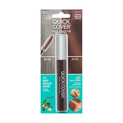Máscara Natu RED by KISS Quick Cover Root Touch up Rescue (Marrom Médio Natural) - Imagem 1 de 4