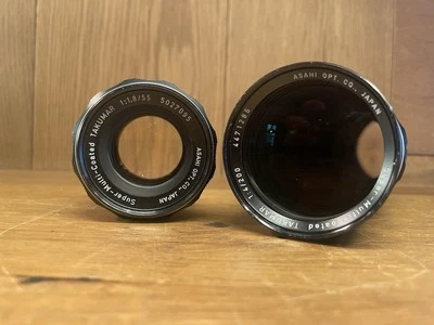 *2 Lens Set : Near Mint ++* Pentax SMC Takumar 55mm F/1.8 & 200mm F/4 From Japan - Image 1 of 4