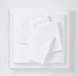 800 Thread Count Hotel Sateen Solid Sheet Set - Full - 6pc White - Threshold - Picture 1 of 6