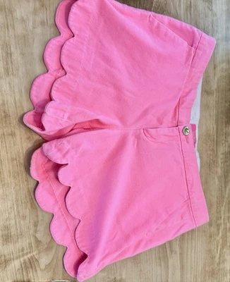 Pantalones Cortos Lilly Pulitzer Mujer 12 Rosa Vieira Dobladillo Bolsillo Elastizados Texturizados Verano Foto 1 de 4