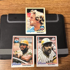1978 Topps George Brett, Dave Parker and Willie Stargell (3) card lot - Picture 1 of 2