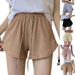 Sports Hot Pants Women Shorts Shorts Stripped Women Casual Solid Color - Picture 1 of 33