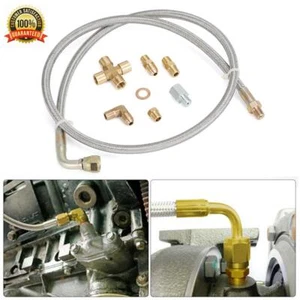Universal Turbo Oil Feed Line Adapter Kit with 1/8 NPT & 4 AN - Picture 1 of 5