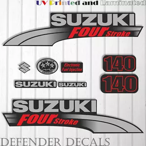 Suzuki 140 PS Viertakt Außenborder Motor Aufkleber Sticker Set Kit Reproduktion - Bild 1 von 1