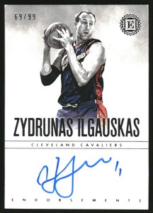 2018-19 Panini Encased Endorsements #40 Zydrunas Ilgauskas Autograph /99