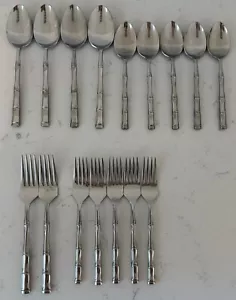 Rebacraft Reed & Barton Royal Bamboo Japan 16 PC Spoons & Forks - Picture 1 of 6