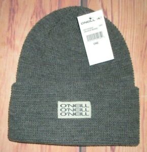 MENS O'NEILL GRAY BEANIE HAT CAP ONE SIZE