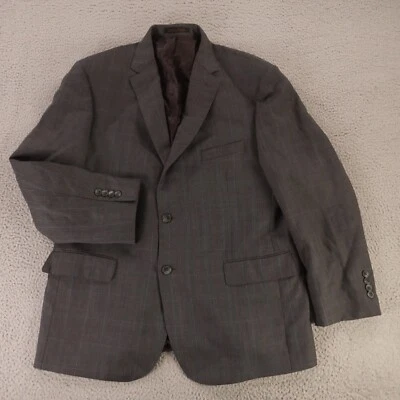 Chaqueta a Cuadros Prince of Wales XL Gris Glen Azul a Cuadros 100% Lana Blazer 46R Foto 1 de 4