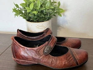 Aetrex Brown Leather Mary Janes Size 8 Comfort Casual - Picture 1 of 11