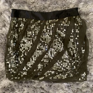 NWOT- Sequin/chiffon Mini Skirt Size 6 - Picture 1 of 4