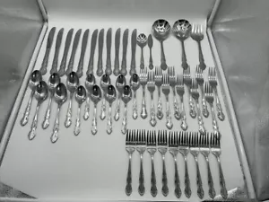 49 Piece Retroneu Jenna Stainless Korea Flatware - Picture 1 of 14