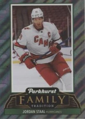 JORDAN STAAL ~ 2021-22 Parkhurst FAMILY TRADITION #FT-10 ~ Carolina Hurricanes - Image 1 of 2